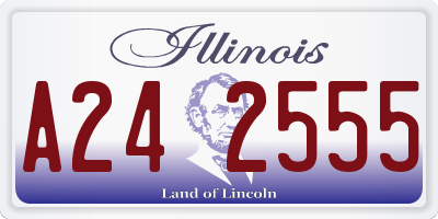 IL license plate A242555