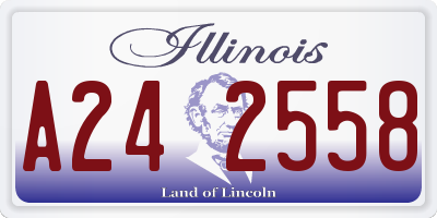 IL license plate A242558