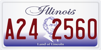 IL license plate A242560