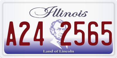 IL license plate A242565