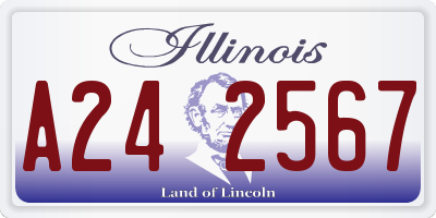 IL license plate A242567