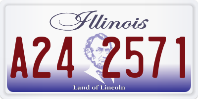 IL license plate A242571
