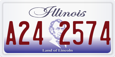 IL license plate A242574
