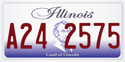IL license plate A242575
