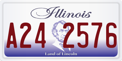 IL license plate A242576