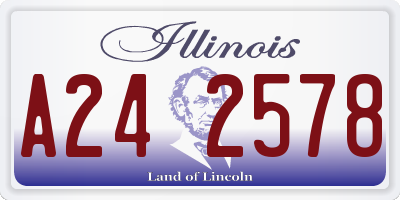 IL license plate A242578