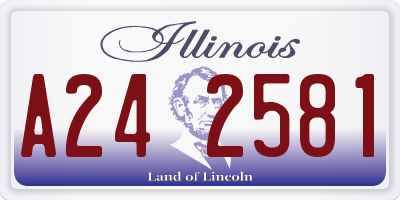 IL license plate A242581