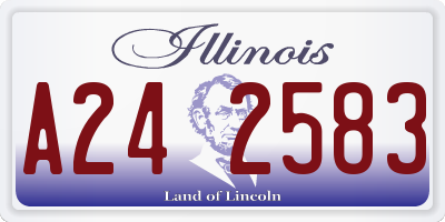 IL license plate A242583