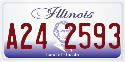 IL license plate A242593