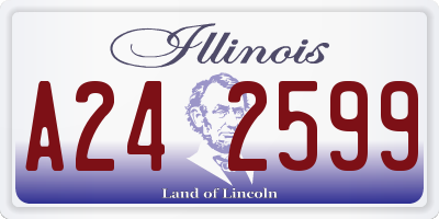IL license plate A242599