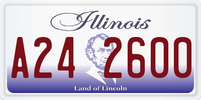 IL license plate A242600