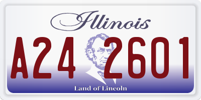 IL license plate A242601