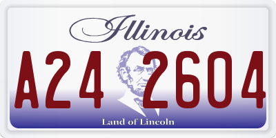 IL license plate A242604