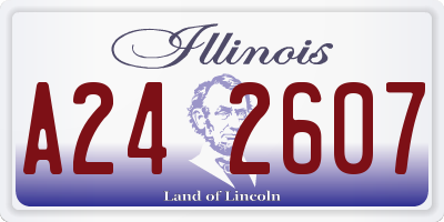 IL license plate A242607