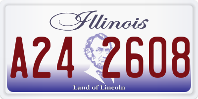 IL license plate A242608