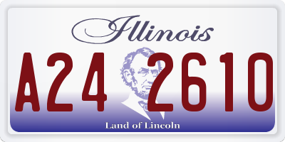 IL license plate A242610