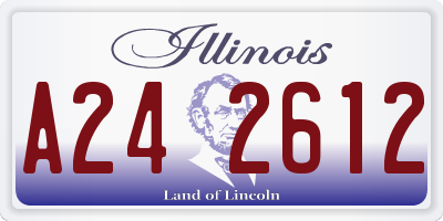 IL license plate A242612