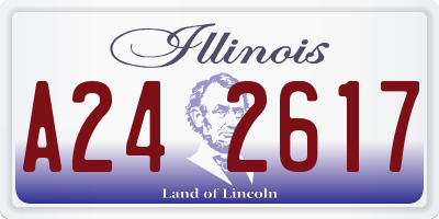 IL license plate A242617