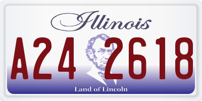 IL license plate A242618