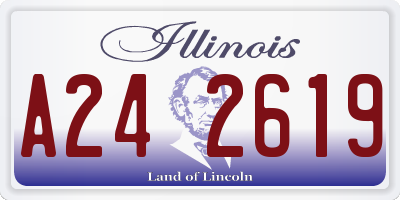 IL license plate A242619