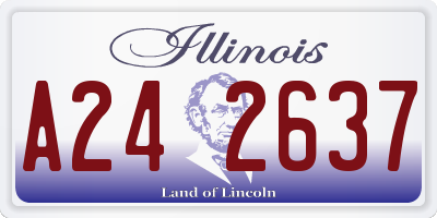 IL license plate A242637