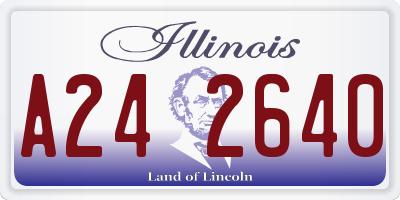 IL license plate A242640
