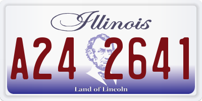 IL license plate A242641