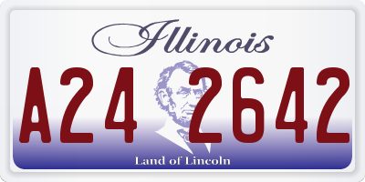 IL license plate A242642