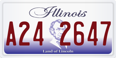 IL license plate A242647