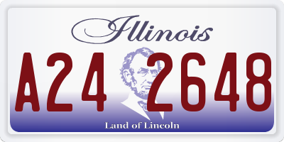 IL license plate A242648