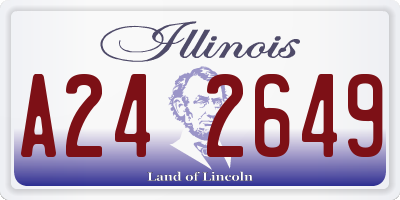 IL license plate A242649