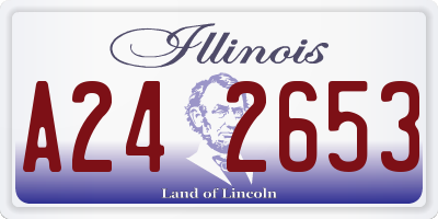 IL license plate A242653