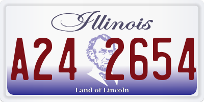 IL license plate A242654