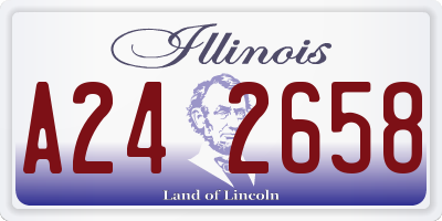 IL license plate A242658