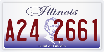 IL license plate A242661