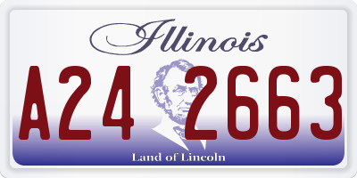 IL license plate A242663