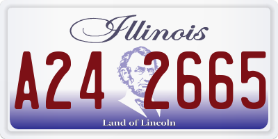 IL license plate A242665