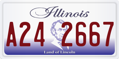 IL license plate A242667