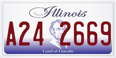 IL license plate A242669