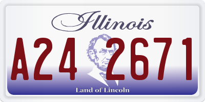 IL license plate A242671