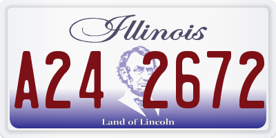 IL license plate A242672