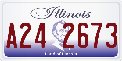 IL license plate A242673
