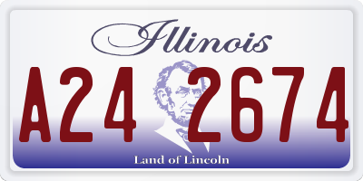 IL license plate A242674