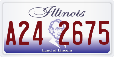 IL license plate A242675