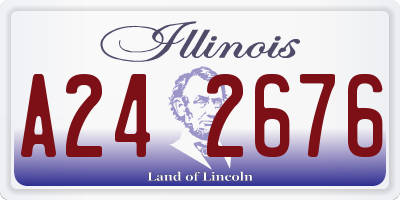 IL license plate A242676