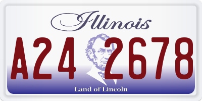 IL license plate A242678