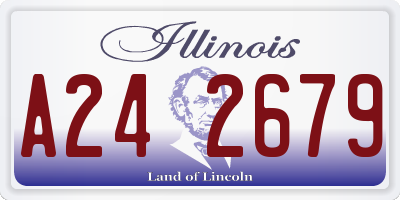 IL license plate A242679