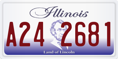IL license plate A242681