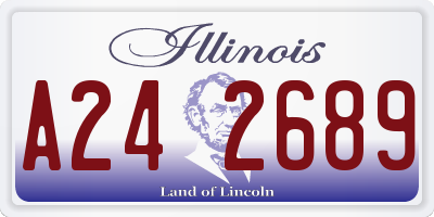IL license plate A242689