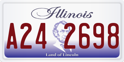 IL license plate A242698